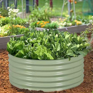 Pot de fleurs en métal robuste pour l'extérieur, jardinière en corten pour véranda, bacs de jardin surélevés en métal - Product Image 4