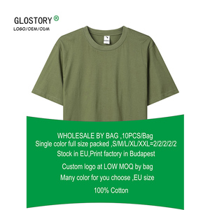 Nave da ue LOGO personalizzato da uomo di base in bianco <span class=keywords><strong>T</strong></span>-<span class=keywords><strong>shirt</strong></span> a manica corta da uomo Casual a collo a vite 100% <span class=keywords><strong>T</strong></span>-<span class=keywords><strong>shirt</strong></span> in cotone tinta unita - Product Image 2