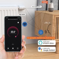 Vanne thermostatique intelligente SIXWGH Zigbee TRV avec écran tactile LCD, contrôle vocal via application, programmation hebdomadaire, WaterGraphene