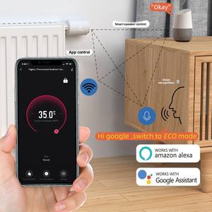 Vanne thermostatique intelligente WiFi SIXWGH pour radiateur, écran tactile LCD, contrôle vocal via application, programmation hebdomadaire, eau/graphène - Product Image 3
