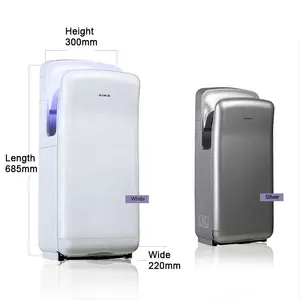 AIKE AK2006H China High Quality Free Standing ABS Plastic Wall Mounted Automatic Touchless Air Blade Jet Hand Dryer With Hepa
