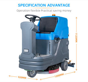 เครื่องขัดพื้นแบ<span class=keywords><strong>บน</strong></span>ั่งขับประสิทธิภาพสูง 3300 ตร.ม./ชม. เครื่องทำความสะอาดพื้นแบบใช้แบตเตอรี่สำหรับโรงงานและคลังสินค้า - Product Image 2