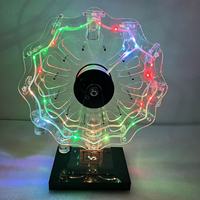 Support de Verres à Shot LED Rotatif en Forme de Grande Roue, Présentoir à Vin en Acrylique, Présentoir Lumineux pour Bouteilles de Boîte de Nuit, Personnalisable pour Fêtes