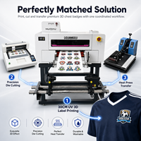 Paquete de Impresora UV DTF A3 Mini con Cabezal Epson I3200-HD + Troquelado Automático + Prensa de Calor para la Creación de Etiquetas en Interiores