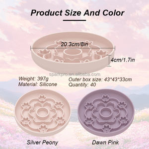 2025 yeni tasarım çelenk silikon köpek yemek kasesi bulaşık makinesinde yıkanabilir küçük orta cins için yavaş besleme köpek yemekleri - Product Image 6