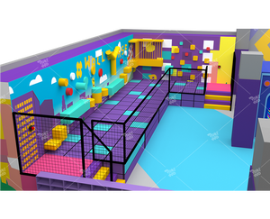Pokiddo 550sqm Kids Indoor Playground con Ninja Obstacle Course Soft Play Wall Challenge Maze y Gym Course - Product Image 3