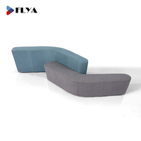 Juego de sofá curvo moderno en forma de C, muebles de oficina, vestíbulo, área pública, sofá de ocio, asiento, juego de sofá modular seccional