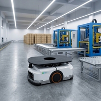 Robot AGV Laser SLAM 400KG untuk Pengambilan Barang ke Orang di Gudang E-commerce dengan Pengangkatan Otomatis