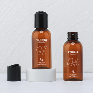 Tùy Chỉnh 50Ml <span class=keywords><strong>60Ml</strong></span> Hổ Phách Trong Suốt Vòng Nhựa Bóp Chai Với Lật <span class=keywords><strong>Top</strong></span> Mũ Cho Kem Dưỡng Da Mặt Sữa Rửa Mặt Chăm Sóc Da Bao Bì - Product Image 2