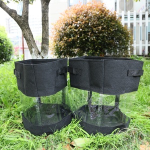 Bokor Black & Green Potato Grow Bags 10 Gallon with Flap Grow Bags Duarabl Fabric Garden Planter <b>Pots</b> <b>Vegetable</b> Growing Bags - Product Image 2