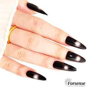 Forsense 24 pièces ensemble presse sur les <span class=keywords><strong>ongles</strong></span> longueur moyenne pré collé simple <span class=keywords><strong>faux</strong></span> <span class=keywords><strong>ongles</strong></span> haute qualité réutilisable <span class=keywords><strong>faux</strong></span> <span class=keywords><strong>ongles</strong></span> presson gros - Product Image 3