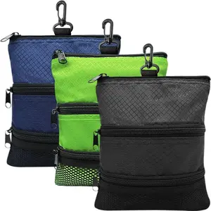 Không Thấm Nước Polyester Dây Kéo Đóng Cửa Golf Tees Đóng Gói Golf Pouch Túi Bóng Chủ Có Giá Trị Cho Nam Giới Phụ Nữ