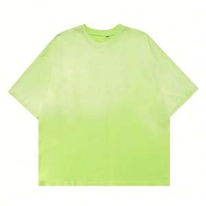 เสื้อยืดผู้ชายสไตล์วินเทจฟอกสีแบบแอซิดวอช ผ้าฝ้าย 100% ทรงโอเวอร์ไซส์ ป้องกันขนร่วง แขนสั้น สตรีทแวร์ ผ้าหนา ไซส์พลัส - Product Image 3