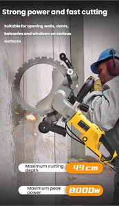 Machine à découper murale électrique LingXing Power AC8500, conception compacte, profondeur de coupe de 390 mm, 5000 W, 220 V, pour la découpe de briques en béton - Product Image 6