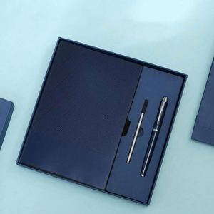 Wholesale Custom Logo Letterpress Printing Luxury Hardcover Planner <b>Notebook</b> <b>Set</b> with <b>Pen</b> Corporate Promotion Gift Box 2026 - Product Image 3