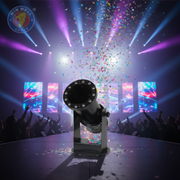 Machine à papier électrique en aluminium avec 12 lumières LED et télécommande pour soirées DJ, boîtes de nuit, mariages, événements – Marque GBV