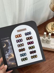 Noir Base Couleur Cat Eye Gel Polish <span class=keywords><strong>Deroi</strong></span> Lumineux Nail Cat Eye Gel Glow in Dark Gel Polish Cat Eye 12 Couleurs Set - Product Image 2
