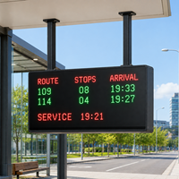 Panneau d'affichage LED matriciel suspendu pour arrêt de bus avec informations de déplacement des passagers et design moderne