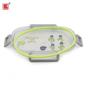 Boîte à lunch pour enfants en acier inoxydable 304, <span class=keywords><strong>bac</strong></span> à bento ovale scellé en plastique <span class=keywords><strong>avec</strong></span> <span class=keywords><strong>couvercle</strong></span> pour boîtes de rangement et bacs pour enfants - Product Image 3