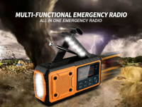 Multifunctionele noodinternetradio voor buitengebruik Ingebouwde luidspreker Digitaal display Telefoon opladen Leeslamp Zaklamp SOS