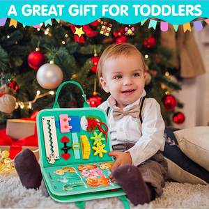 Nouvelle Version Tableau d'Activités Sensorielles Dinosaure, Sac Sensoriel, Planche de Développement des Activités Sensorielles pour l'Apprentissage <span class=keywords><strong>Montessori</strong></span>, Jouets Éducatifs Précoce - Product Image 5