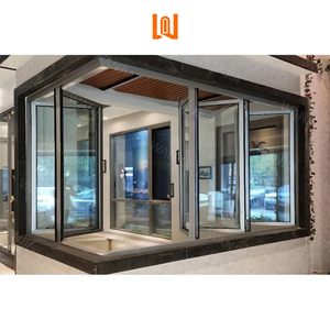 Ventanas plegables de aluminio personalizadas, rotura térmica resistente con diseño moderno para uso en el sótano exterior, ventanas plegables interiores - Product Image 4