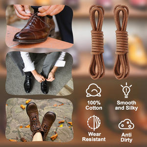 WEGOODZF Lacets Ronds Fins Personnalisés Cirés 2,5 MM Épais, Vente en Gros, Imperméables pour Hommes, Femmes, Chaussures de Ville et Bottes - Product Image 4