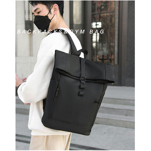 Sac à dos imperméable à enroulement personnalisé pour ordinateur portable, sac d'école, sac à dos à enroulement résistant pour ordinateur portable, sac à dos décontracté pour homme, sac à dos de jour - Product Image 5