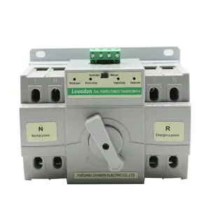 Generator Changeover Switch 2P Electric AC Single Phase Dual Power 220V ATS Equipment Controller Generator Changeover Switch Automatic Transfer Switch 63A