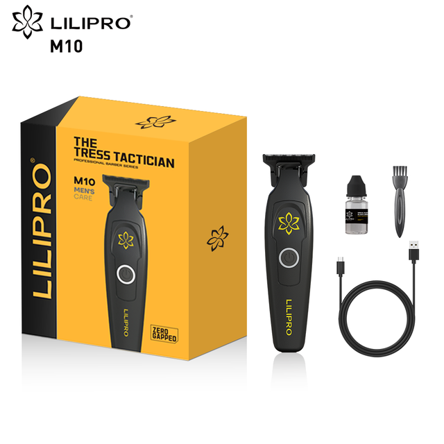 LILIPRO 0mm Hair Trimmer for Men Zero Gapped T-Blade Trimmer Cordless Rechargeable Edgers Clippers Trimmer 0mm Cutting Machine
