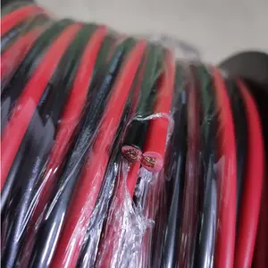 Doppel flach kabel UL2468 10awg/12awg/14AWG OD2.8 * 5.6 PVC Schwarz Rot Draht