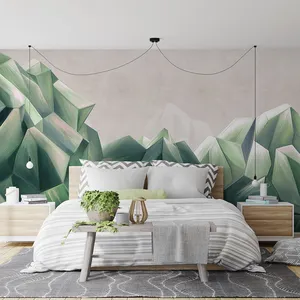 Custom Large Size Fabric Eco-friendly Printing Wall Decal Wallpaper Home Decoration Wall Mural Sticker For Living Room Bedroom