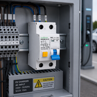 Interruptor Diferencial RCBO Tipo A 2P 40A, Capacidades 30mA 100mA 300mA 32A 40A, Material de Cobre, 6KA