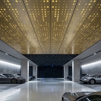 Panneau mural artistique moderne en aluminium perforé insonorisant pour centres commerciaux et villas