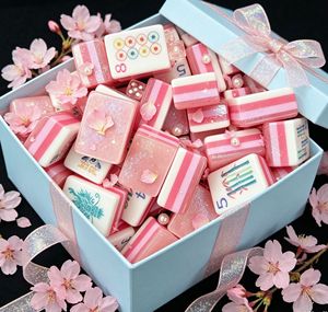 Ensemble de Mahjong en Acrylique Blanc Scintillant 160 Pièces, Motif Fée Phénix Aquarelle, Motif Floral <span class=keywords><strong>Cerf</strong></span>-<span class=keywords><strong>volant</strong></span> Traditionnel, pour Collectionneurs et Amateurs - Product Image 3