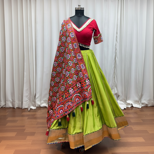 New Arrival Modern Designer <b>Chaniya</b> <b>Choli</b> with Dupatta Lehenga Party Wear Pure Cotton Stitched 40 Inch Length 42 Waist - Product Image 1
