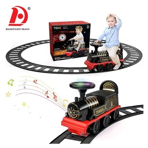 HUADA dioperasikan baterai Retro anak-anak, kereta berkendara ditunggu listrik anak-anak dengan jejak & cahaya & musik - Product Image 1