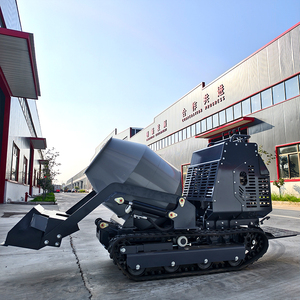 Nouveaux produits 300L Mini <span class=keywords><strong>bétonnière</strong></span> à chenilles avec contrôle hydraulique Assis petit camion à benne basculante à vendre - Product Image 5