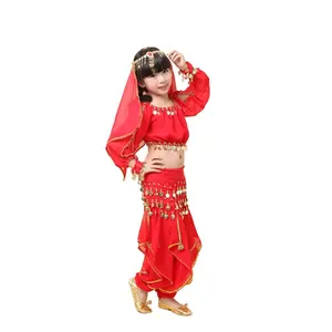 BestDance kids belly dancing costumes girls bellydance harem pants trousers suits Children's Music Festival Clothing