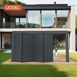 Pergola bioclimatique motorisée <span class=keywords><strong>d</strong></span>'extérieur de luxe Pergola de jardin anti-pluie Pare-soleil en alliage <span class=keywords><strong>d</strong></span>'aluminium Pergola Gazebos - Product Image 5