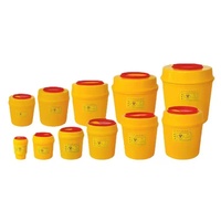 Poubelle médicale jaune en plastique écologique de 5L/10L, seau de rangement avec motif imprimé DIY pour la gestion des déchets