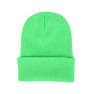 Wholesale Customized Winter Beanies Solid Color Plain Acrylic Satin Lined <b>Hats</b> with Embroidered Logo - Product Image 3