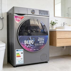 Lave-linge frontal domestique à <span class=keywords><strong>chargement</strong></span> frontal entièrement automatique avec tambour intérieur en acier inoxydable - Product Image 4