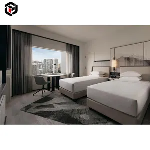 Foshan Fulilai usine Top1 usine 5 étoiles sur mesure en bois chambre moderne Holiday Inn hôtel meubles ensemble de chambre à coucher