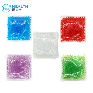 HANERSHI Sac carré réutilisable personnalisé pour froid et chaleur avec billes de gel rafraîchissantes douces, poche de glace 10x10cm pour soulagement du stress et de la douleur - Product Image 1