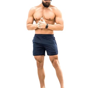 เข็มขัดนักวิ่งกีฬา Activewear ผู้ชายยิม 5 นิ้วกางเกงขาสั้นมวยต่อสู้ 2 ใน 1 พร้อมซับอัด - Product Image 2