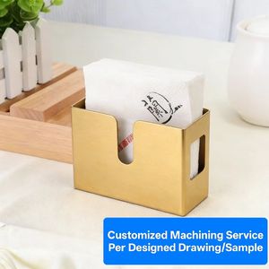 Service d'usinage sur mesure OEM pour support de mouchoirs en aluminium, laiton, acier inoxydable, or, porte-serviettes personnalisé, porte-serviettes en papier - Product Image 1