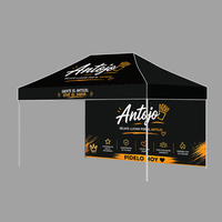 Tenda Rangka Baja Oxford 300D, Kanopi Pop-Up Heksagonal Ganda 10x15FT - Tahan Angin, Dapat Dilipat, Portabel untuk Olahraga & Taman