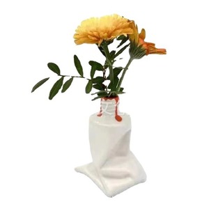 Creative Irregular Tabletop <b>Vase</b> Purple <b>Small</b> Red <b>Small</b> Yellow <b>Small</b> Orange Large Blue Large Pink Decorative Bottle Gift Item - Product Image 4