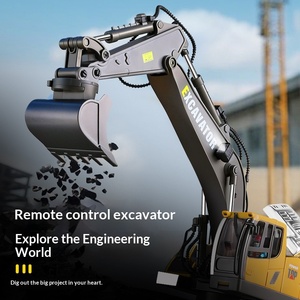 Simülasyon Elektrikli Ekskavatör Oyuncak, Alaşımlı 3'ü 1 Arada Büyük <span class=keywords><strong>RC</strong></span> İnşaat Aracı - Product Image 3